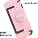 Protective Shell Compatible with Switch 2, Cute Slim Case for Switch 2, Anti-Scratch and Shock-Absorption Design Cover Skin - Sailoe Moon (Pink)