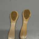 2 Pack Mini Dry Brush, Natural Bristle Small Body Brush, Exfoliating Facial Cleansing Brush for Soft Skin and Other Sensitive Areas Like Your Neck, Chest, and Nails