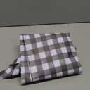 misaya Rectangle Waterproof Vinyl Table Cloth, Buffalo Flannel Backed Tablecloth, Wipeable Plastic Table Cover for Easter, Dinner, Kitchen, Outdoor (60" x 84", Grey and White)