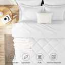 CozyLux King Size Comforter Set White - 7 Pieces Bed in a Bag King, Luxury Soft Bed Set for All Seasons, Bedding Set with Down Alternative Comforter, Sheets, Pillowcases & Shams