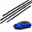 4-Piece Window Weatherstrip Seal Belt Compatible with Honda Civic