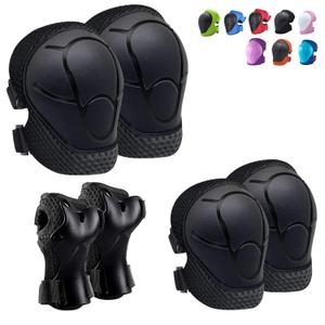 Knee Pads for Kids Knee Pads and Elbow Pads Toddler Protective Gear Set Kids Elbow Pads and Knee Pads for Girls Boys with Wrist Guards 3 in 1 for Skating Cycling Bike Rollerblading Scooter (Small, Black)