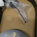 Driini Modern Pendulum Wall Clock - Black and Gold Decorative Wall Clock with Pendulum - Modern Minimalist Metal Wall Clock for Living Room Dcor - Silent Battery Operated Wall Clock