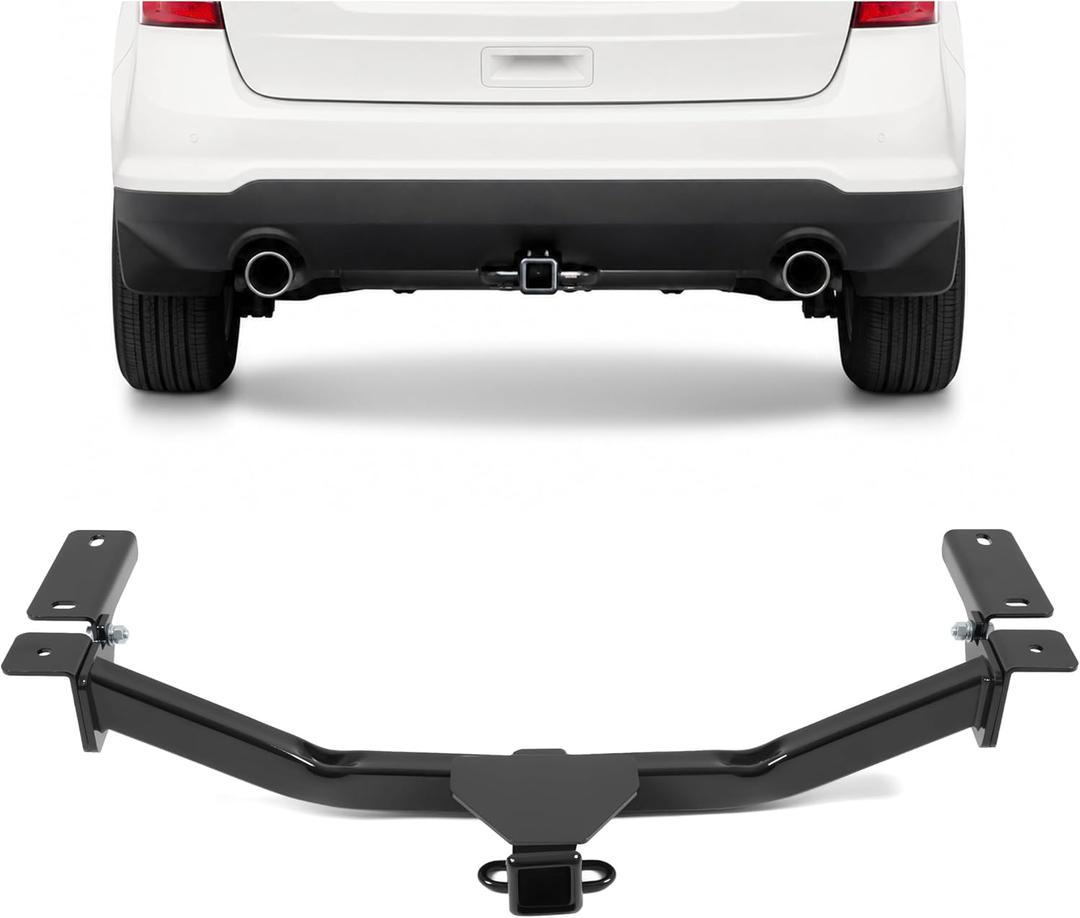 ALMULOO 2 Inch Receiver Class 3 Trailer Hitch Compatible with 2007-2015 Lincoln MKX 2007-2014 Ford Edge Black Steel Trailer Tow Hitch
