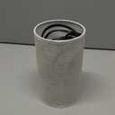 Small Bedside Table Lamp for Bedroom, Minimalist Wood Base & Round Fabric Shade, Mini Cute Cozy Warm White Nightstand Boho Lamp, Study Desk Night Stand Light for Room, Dorm, Nursery, Living Room (Round - Set of 1)