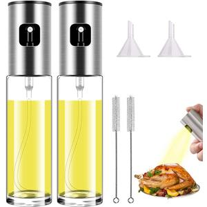 Oil Sprayer for Cooking Olive Oil Sprayer Mister for Air Fryer Vegetable Vinegar Oil Portable Mini Kitchen Gadgets for Baking,Salad,Grilling,BBQ,Roasting (2 Pack)