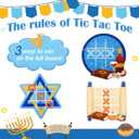 Capoda 24 Pack Passover Pesach Seder Tic Tac Toe Activity Strategic Board Set Passover Desk for Pesach Seder Jewish Festival Party Birthday Gift Supplies