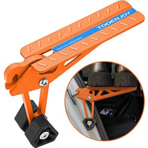 TOOENJOY Universal Fit Car Door Step, Foldable Roof Rack Door Step Up on Door Latch, Both Feet Stand Pedal Ladder, Easy Access to Rooftop for Most Car, SUV, Truck, Max Load 400 lbs(Orange