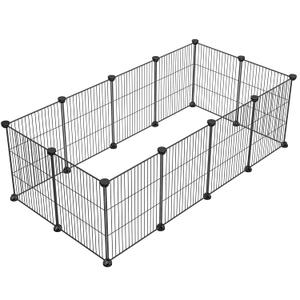 LURIVA DIY Small Animal Playpen, Pet Playpen, Guinea Pig Cages, Rabbit Playpen, Dog Puppy Playpen, Indoor Metal Wire Yard Fence, 15 X 12 Inch, 12 Panels, Black
