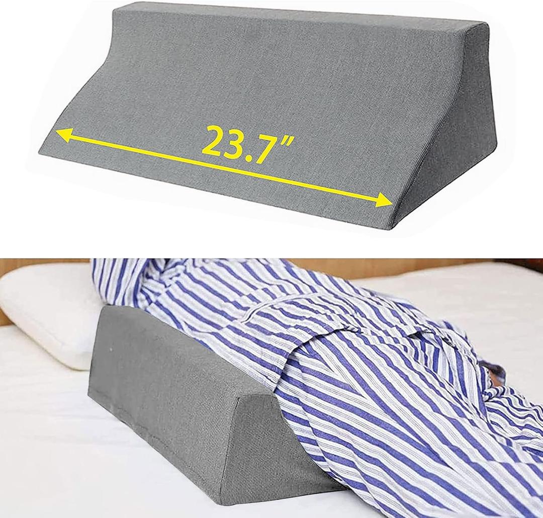 Fanwer Body Side Wedge Pillow for Sleeping 7.87 x 9.84 x 23.62 inch Bed Wedges Back Positioners Inclined Positioning Wedge for Adults for Recovery After Surgery Back Pain, Foot, Pregnancy Support (24in)