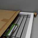 Dog Fence Indoor - 2-Panel Freestanding Dog Gate for Doorways, Hallways, House or Stairs -40x24-Inch Retractable Foldable Expandable Wood Pet by SFJC (White)