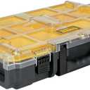DEWALT ToughSystem Tool Organizer, 2.0 Full-Size, 10 Compartments (DWST08040), Plenty of storage space for small supplies: 44 lb. load capacity with 2 double and 8 single removable cups 