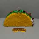Sratte Taco Piata Set Mexican Birthday Party Decorations Cinco De Mayo Fiesta Theme Taco Pinata with Plastic Stick and Blindfold for Mexican Themed Party Supplies Favors, 15 x 8 x 3 Inches