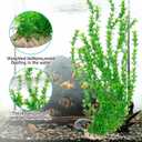 Hamiledyi 23" Tall Aquarium Plastic Plants - 2 Pack Soft Fish Tank Decor, Artificial Green Grass Cluster for Aquariums, Safe Bendable Underwater PlantsGreen Style B