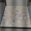 KASARO Peel and Stick Backsplash Shell Tiles, Mother of Pearl Mosaic Self Adhesive Tiles for Kitchen Wall Bathroom Bedroom Decor, Natural, 10-Sheet