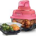 Ninja Crispi 4-in-1 Glass Air Fryer | 450F | Non-Toxic | 4QT & 6-Cup Glass Containers w/Lids | Microwave, Freezer, Dishwasher Safe | Max Crisp, Air Fry, Bake, Recrisp | Cherry Crush | FN101DR