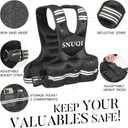 Adjustable Weighted Vest for Men and Women 4-10lbs/9-18lbs/20-32lbs Weighted Vest with 6 Ironsand Weights for Home Workouts Adjustable Body Weight Vest Exercise Set for Cardio and Strength Training (black)