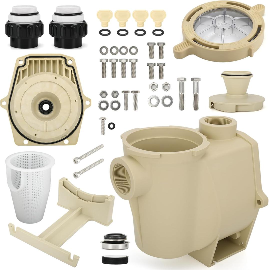 357149 Complete Wet End Replacement Compatible with Pentair WhisperFlo & IntelliFlo Pool Pumps 0.5HP-2HP, Includes Housing, Hardware Kit, Seal Plate, Basket, Pump Lid and More