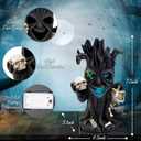 Halloween Tree Statue with Skull Head Decorations,Tree Skeleton Statues with Spook Lights for Holiday Decor,Halloween Decorations Indoor for Table Mantel Shelf Decor,Props Haunted Collectible Gifts (Black)