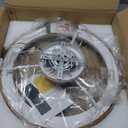 20'' Fandelier Ceiling Fan with Light, Low Profile Flush Mount Wood Ceiling Fan, APP & Remote Control, Dimmable & 6 Speeds