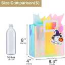 3 x VUOJUR 8.3'' Holographic Small Halloween Trick or Treat Bag for Girls Her with Tissue Paper and Little Ghost Gift Tag (1 Count (Pack of 1))