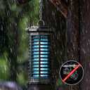 Minimoon Bug Zapper Outdoor 4000V Powerful Electric Mosquito Zapper, 15w Fly Trap Outdoor, IPX4, Corded Fly Zapper for Indoor, Yard, Backyard, Patio, Camping (Black)