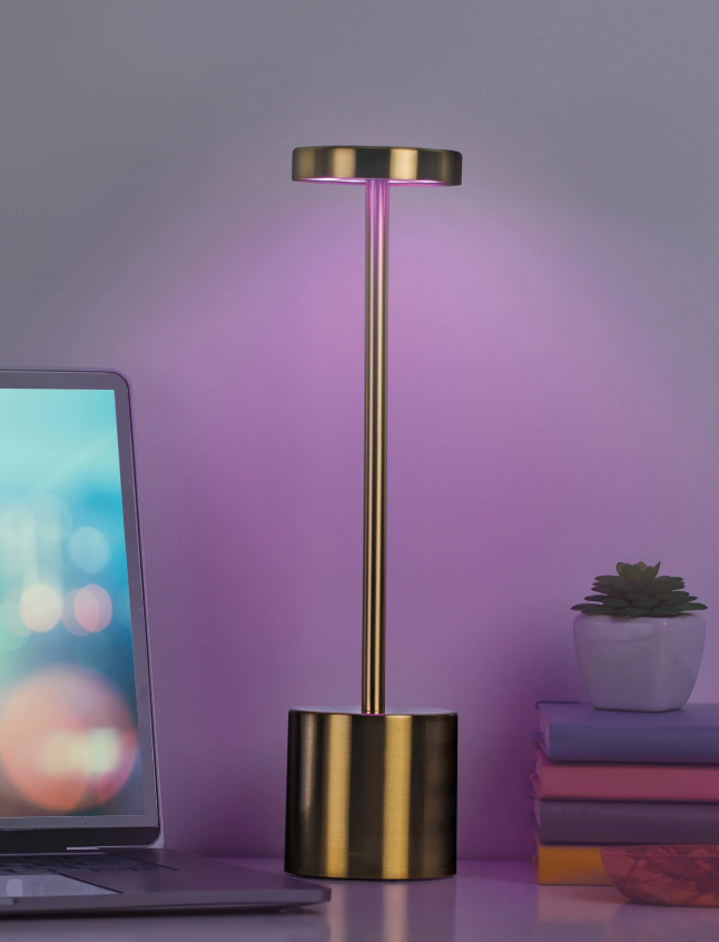 MERKURY Metal LED Touch Lamp Cordless Multicolor Mood Light