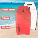 XPE Bodyboard 36-inch Bodyboarding with Premium Wrist Leash and Fin Tethers, Super Lightweight & Slick Bottom Perfect Surfing for Kids Teens and Adults