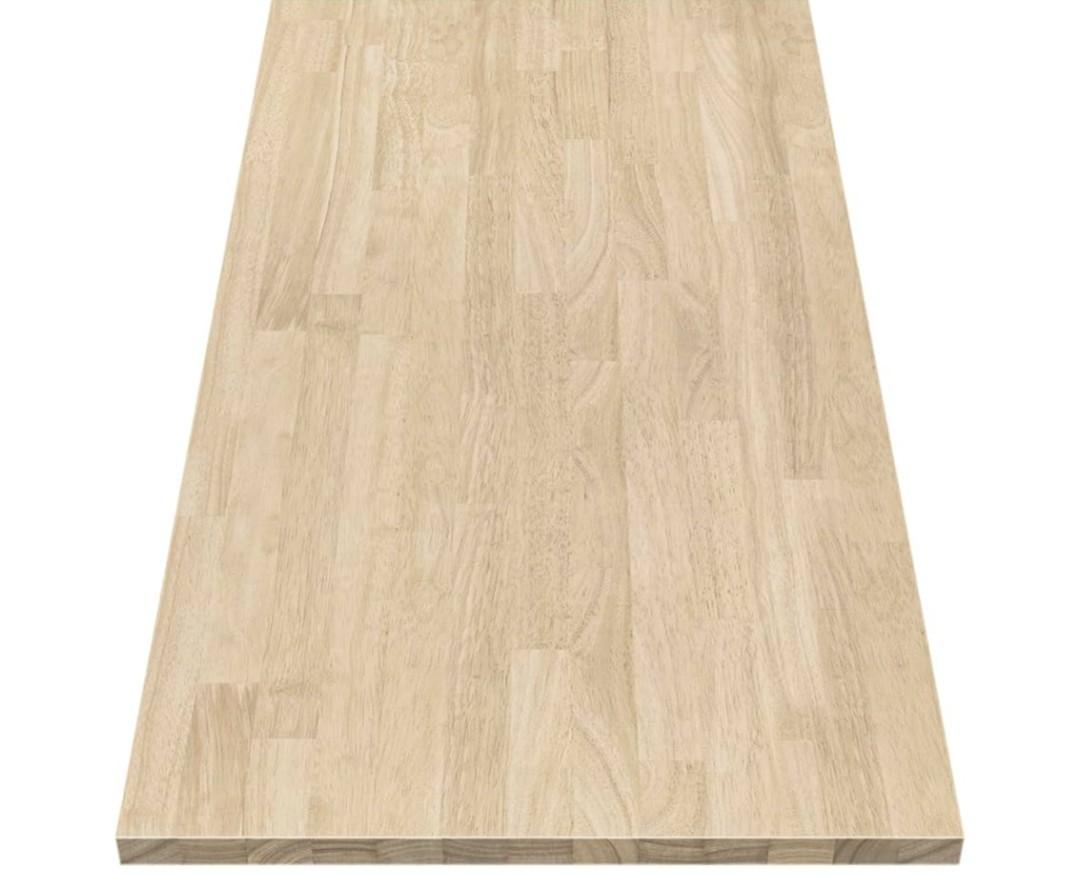 Bme Hevea Solid Wood Butcher Block Countertop, Unfinished Butcher Block Table Top for DIY Washer Dryer/Island/Kitchen Countertop, 3ft L x 25" W, 1.5in Thick