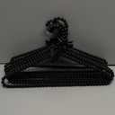 Concepts Premium Heavy Duty Pearl Hangers with Ribbon Trim for Wedding and Engagement Gowns - Slim Design Also Can Be Used for Suits and Shirts (Black, 8 Pack)