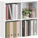 VASAGLE Custos Collection - Bookshelf, Bookcase, Cube Shelf with 4 Compartments, 9.4 x 26 x 26 Inches, Storage Shelf, for Living Room, Home Office, Dining Room, Cloud White ULBC476W01