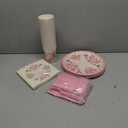 Blue Panda Vintage Floral Party Supplies Pack - Serves 24 - Includes Knives, Spoons, Forks, Plates, Napkins, and Cups