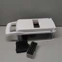 Vegetable Chopper: 10 in 1 Food Chopper - Onion Vegetable Slicer Cutter Dicer, Veggie Cutter with Container, 7 Blades, Kitchen Gadgets for Carrot Salad Garlic Potato Slicer (Black/White)