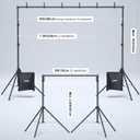 LINCO Lincostore Backdrop Stand for Parties Kit 10x7 ft Adjustable Back Drop Photography Studio Photo Background Support System with Clamps, Sand Bag, Carrying Bag 4172 4174 (10x7 ft)
