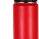 Volhoply Kids Insulated Water Bottle with Straw,16oz Stainless Steel Cold Water Bottles for School,BPA-Free Metal Wide Mouth Cups with Handle Lid,Reusable Double Wall Vacuum Sport Flask (Red,1)