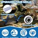Blue Front Leg Kit with 6" Wheels for Weber 18/22 Inch Kettle Grill Parts