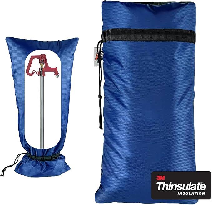 Extended Outdoor Faucet Cover for RV Park Water Hydrant Insulated, 3M Thinsulate Insulation Sprinkler Freeze Protector for Winter & Summer, 35H x 15W for Garden Lawn Faucets & Yard Hydrant 