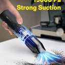 HOTO Handheld Vacuum Cleaner Cordless, Desk Vacuum Cleaner Compressed Electric Air Duster 15000Pa Suction, 4-in-1 Portable Vortex Vacuum Dust Buster Air Blower for Computer, Keyboard