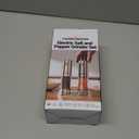 ThermoMaven Upgraded Larger Capacity Electric Salt and Pepper Grinder Set, 110ml Rechargeable Salt and Pepper Shaker with LED light, Stainless Steel Automatic Pepper Mill with 6 Adjustable Coarseness (Silver)