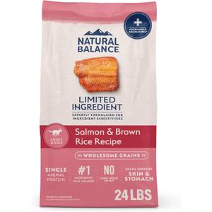 Natural Balance Limited Ingredient, Salmon & Brown Rice, 24 lb (EXP 11/21/27)
