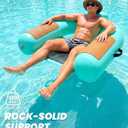 Zeraty Heavy Duty Double-Sided PVC Scrim Floating Chair Inflatable Pool Lounger for Adults, Premium Water Hammock with Cooling Mesh & EVA Armrests, Sunbathing Tanning Float for Lake Beach (300 Lbs)