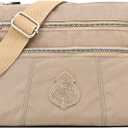 MINTEGRA Shoulder Bag for Women Waterproof Crossbody Purses Lightweight Nylon Work Travel Purse Messenger Bag (Apricot)