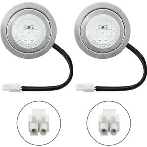 12V DC 1.5W Range Hood Lights with EL Socket, 2Pack Hole Closet Stove LED Light Recessed, Bright White Kitchen Range Hood Light Bulbs Replacement, 6500K (EL Socket-Male-Transparent)