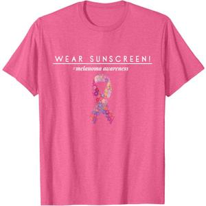 Wear Sunscreen T Shirt Melanoma Skin Cancer Awareness Shirt T-Shirt, S