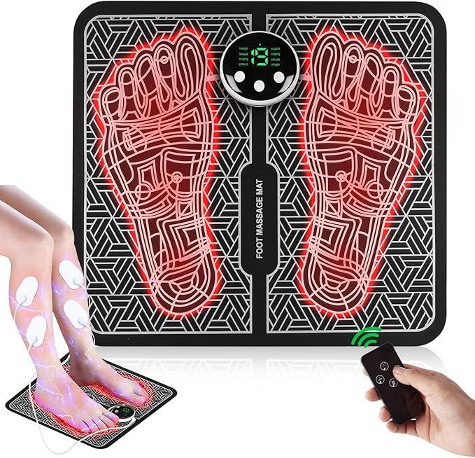 Phixnozar TENS & PMS, Transcutaneous Electronic Nerve Stimulator, EMS Foot Massage for Muscle Relaxation, LCD Display Screen