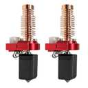 Upgraded 2Pcs 0.4mm AD5M Nozzle Kit for Flashforge Adventurer 5M/5M Pro, 280C Ceramic Heater Hotend, Rapid Heating, Red Copper Heatsink, Easy Snap-On Installation, Enhanced Stability for AD5M Hotend