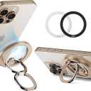 ESR MagSafe Ring Holder (HaloLock), Magnetic Phone Grip with 2-Way Adjustable Stand for iPhone 16/15/14/13/12, S25, Titanium