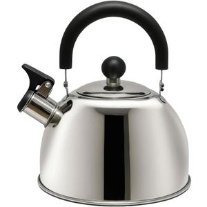 Lily's Home 2 Quart Whistling Tea Kettle, Stainless Steel Stovetop Kettle for Gas & Induction Tops, Classic Whistle Spout, Cool-Touch Handle for Safe Pouring - Perfect for Home, Kitchen, Dorm
