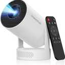 Mini Projector with WiFi and Bluetooth, Support 4K 170 ANSI Auto Keystone Correction, 5W Soundbase Speaker, 210 Rotatable Portable Projector, 25"-110" Screen Video Projector for Smartphone/Laptop (HY300Ultra)