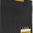 TEMGCUAM 4 Pack Sound Proof Foam Panels |48"×24"×2" Egg Crate Foam Pad | High Density Soundproof Wall Panels for Home Studio Noise & Thermal Insulation |With Adhesive Stickers 40PCS(Black)